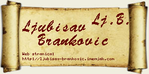 Ljubisav Branković vizit kartica